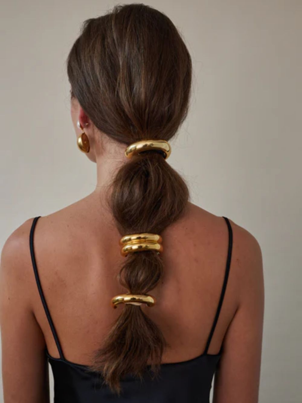 Gold Plated Petite Glossy Double Arch Pony