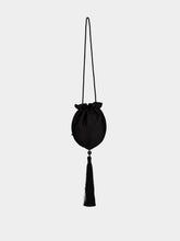 Le Sundial Étoile Black Raw Silk Pouch