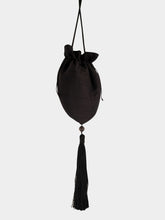 Le Sundial Étoile Black Raw Silk Pouch