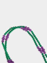 Le Sundial Green Agate and Amethyst Sautoir Necklace