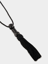 Le Sundial Trinity Onyx Tassel Necklace