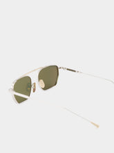 Lunetterie Générale Concorde Palladium and 16k Gold Aviator Sunglasses