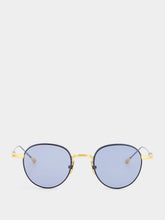 Lunetterie Générale Gold and Blue Café Racer Sunglasses