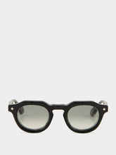 Lunetterie Générale Hello Roméo Black Sunglasses with Blue-Green Gradient Lenses