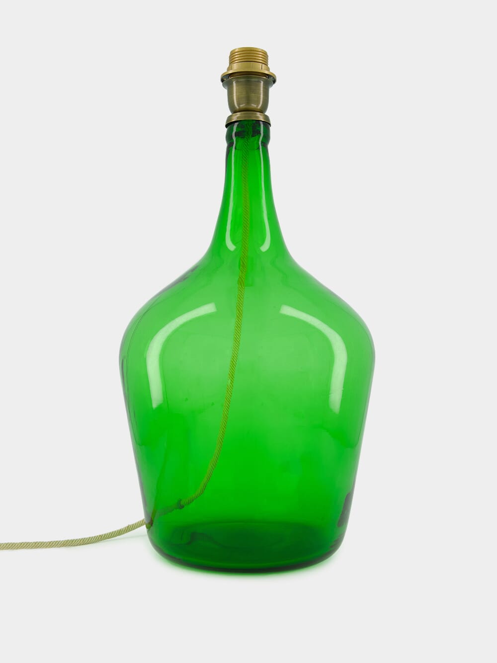 Green Glass Lamp Base