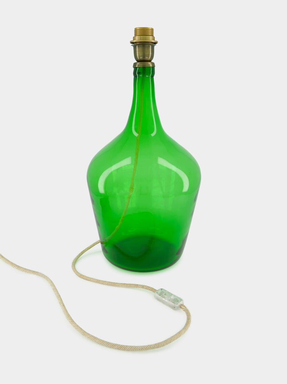 Green Glass Lamp Base