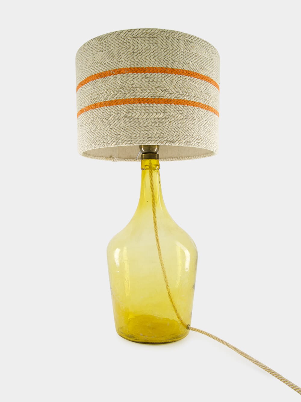 Yellow Glass Lamp Base