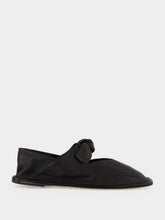 HEREU Black Llasada Front-Knot Leather Pumps