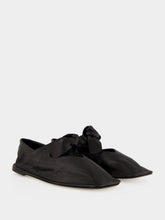 HEREU Black Llasada Front-Knot Leather Pumps