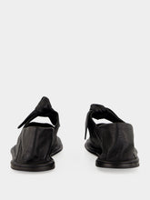 HEREU Black Llasada Front-Knot Leather Pumps