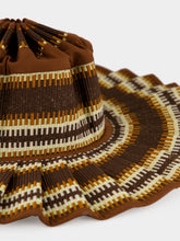 Lorna Murray Medina Brown Pleated Sun Hat
