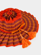 Lorna Murray Bossa Nova Checked Pleated Sun Hat