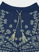 Alanui Arbour-Light Blue Cotton Piquet Bandana Bermuda Shorts