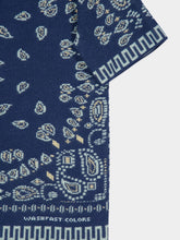 Alanui Arbour and Light Blue Cotton Piquet Bandana Shirt