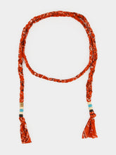 Alanui Red Hand-Woven Bandana Belt