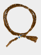 Alanui Tobacco Bandana Belt with Beaded Details