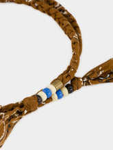 Alanui Tobacco Bandana Belt with Beaded Details