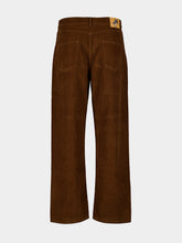 Alanui Brown Decade Corduroy Straight-Leg Trousers