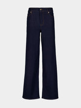 Frame Dark Blue Le Slim Palazzo Wide-Leg Jeans