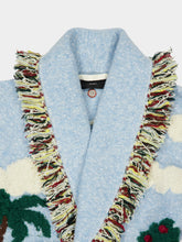 Alanui Blue Casa Wool Belted Cardigan