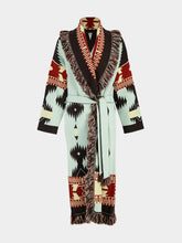 Alanui Wave-Sandal Jacquard Wool Icon Coat