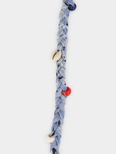 Alanui Dusty Blue Bandana Shell Necklace