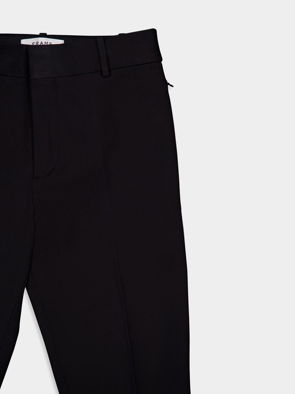 Black Cropped Boot-Cut Trousers