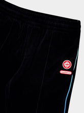 Casablanca Black Velour Track Pants with Gradient Piping