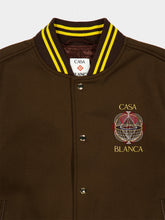 Casablanca Brown Celestial Pyramid Varsity Jacket