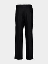 Casablanca Black Pleated Straight-Leg Trousers