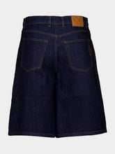 Casablanca Indigo Blue Raw Denim Shorts