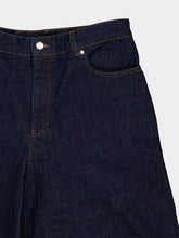 Casablanca Indigo Blue Raw Denim Shorts