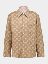 Casablanca Beige Monogram Wool Overshirt