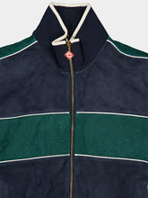 Casablanca Navy Blue and Green Suede Track Jacket