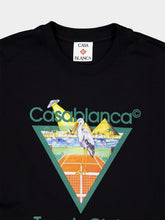 Casablanca Black Tennis Club Pyramid T-Shirt