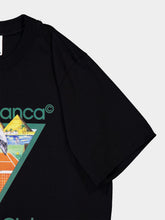 Casablanca Black Tennis Club Pyramid T-Shirt