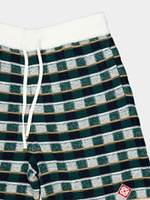 Casablanca Green Crochet Mosaic Shorts