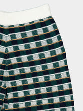 Casablanca Green Crochet Mosaic Shorts