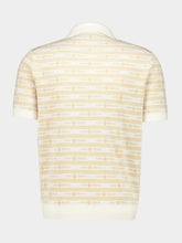 Casablanca Beige Knit Logo Short Sleeve Polo Shirt