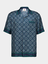 Casablanca Dark Green Radiating Monogram Silk Shirt