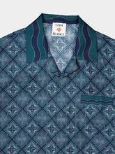 Casablanca Dark Green Radiating Monogram Silk Shirt