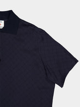 Casablanca Dark Navy Viscose Knit Polo Shirt