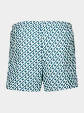Casablanca Green Cubist Monogram Swim Shorts