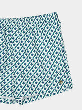 Casablanca Green Cubist Monogram Swim Shorts
