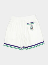 Casablanca White Hotel Emblem Silk Shorts