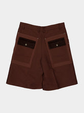Casablanca Dark Brown Monogram Cotton Cargo Shorts