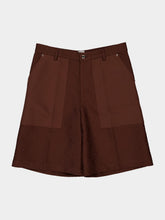 Casablanca Dark Brown Monogram Cotton Cargo Shorts