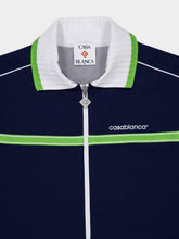 Casablanca Navy Viscose Piqué Track Jacket