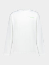 Casablanca White Glitch Orchid Long-Sleeve T-Shirt