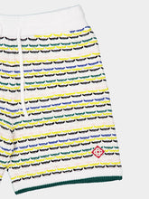 Casablanca Yellow and Green Tuck Stitch Shorts